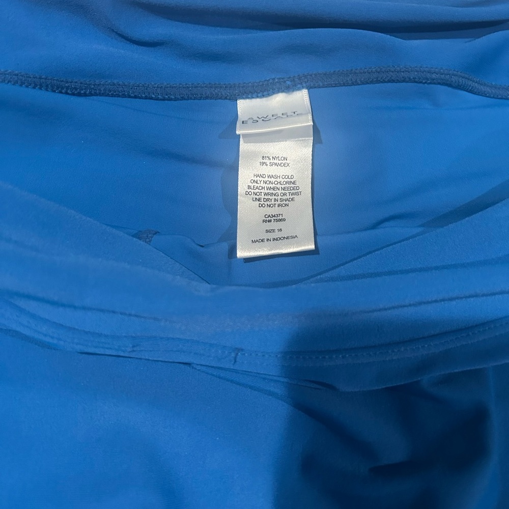 Sweet Escape Blue Athletic Skort Women’s 16 Tennis Golf Running Skirt w/ Shorts